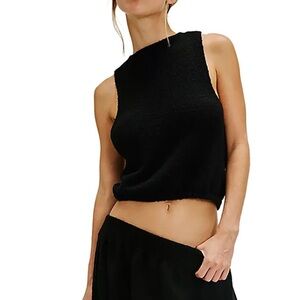 Free People Black Crop Top